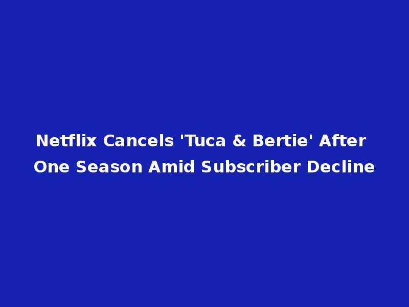 Netflix Cancels 'Tuca & Bertie' After One Season Amid Subscriber Decline